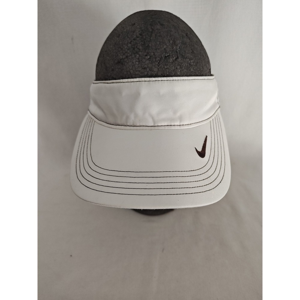 Nike Golf Visor Hat Cap Dri Fit Dirty White Adjustable‎ Strap Adult OSFM